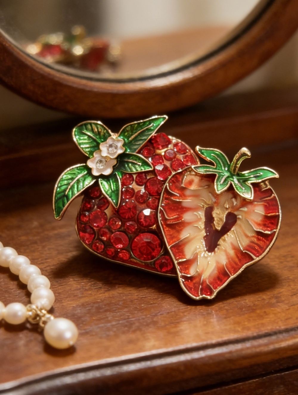 VQ Strawberry Brooch - Picture 3 of 5